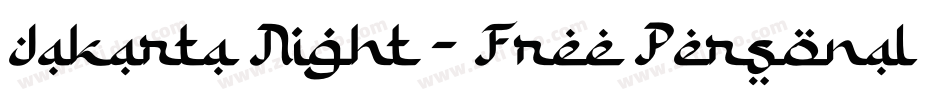 Jakarta Night - Free Personal Use字体转换